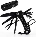 Swiss Small Pocket Knife, 15-in-1 Multitool for Camping, Hiking & EDC | Includes Bottle Opener, Saw, Screwdrivers and Nail File in a Durable Stainless Steel Folding Design for Outdoor Use - Image 8