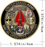 U.S. Army Challenge Coin Special Operations Command Sine Pari Military Challenge Coins for Veterans Collectors - Image 3