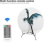 3DHologramFan with Cover Projector HD LED Advertising Display with Remote and Bluetooth and WiFi,1500 Video Library and for Business,Bar,Halloween (54CM 3DHologramFan with Cover) - Image 3