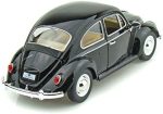 KiNSMART 1967 Volkswagen Beetle 1:24 Scale 6½" Die Cast Metal Model Toy Car Black - Image 3