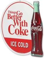Coca-Cola Things Go Better With Coke Metal Sign | Vintage Coca-Cola Wall Art for Kitchen, Man Cave or Garage - Image 3