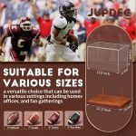 Football Display Case Full Size, Acrylic Clear Box with Wood Stand, UV Protected Memorabilia Holder, for Football Fans & Collectors, Sports Collectibles, No Assembly Required - Image 4