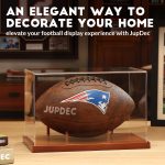 Football Display Case Full Size, Acrylic Clear Box with Wood Stand, UV Protected Memorabilia Holder, for Football Fans & Collectors, Sports Collectibles, No Assembly Required - Image 5