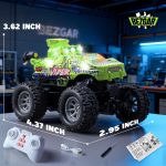 BEZGAR Monster Truck Toys - 2.4GHz 1:64 Remote Control Car with Colorful Lights, 360° Spins, Metal Shell - Remote Control Monster Truck for Boys Girls Age 6, 7, 8, 9, 10 Years Old(Green) - Image 8