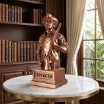 Antique Bronze Minuteman Statue - American Revolutionary War Soldier Bust with Musket - 1776 Patriotic History Decor for Home Office, Library & Classroom - Unique Gift for Gun Enthusiasts - Image 6