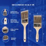 Pro Grade Paint Brushes, Flat & Angled Paint Brush Set, Walls & Trim, 2 Pc | Interior & exterior | Cabinets, doors, fences, decks | Works with latex, oil & stain | Synthetic bristles, hardwood handles - Image 3
