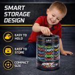 25 Piece Diecast Cars Pack Toy Playset in Storage Carrying Tub - 1:64 Scale Metal Alloy Die-cast Vehicles Collection for Kids - Image 5
