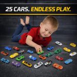 25 Piece Diecast Cars Pack Toy Playset in Storage Carrying Tub - 1:64 Scale Metal Alloy Die-cast Vehicles Collection for Kids - Image 7