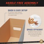 Max Protection Comic Book Long Box - 5 Count Storage Boxes | White Corrugated Cardboard, 200 lb Test, Stackable, Removable Lid, Made in USA, Comics and Magazines - Image 4
