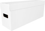 Max Protection Comic Book Long Box - 5 Count Storage Boxes | White Corrugated Cardboard, 200 lb Test, Stackable, Removable Lid, Made in USA, Comics and Magazines - Image 8