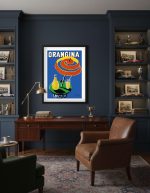 Orangina Sparkling Soda - Umbrella Ad Poster Print | Vintage Advertising Poster, by Bernard Villemot, c.1984, poster print, unframed, 13 x 19 in - Image 5