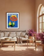 Orangina Sparkling Soda - Umbrella Ad Poster Print | Vintage Advertising Poster, by Bernard Villemot, c.1984, poster print, unframed, 13 x 19 in - Image 6
