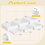 6 Pack Acrylic Risers for Display Acrylic Cube Boxes Risers Display Stands with Hollow Bottoms Decorative Stand for Jewelry Candy Table Decor 6 Sizes(White,10 to 15 Inch,Square) - Image 5