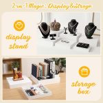 6 Pack Acrylic Risers for Display Acrylic Cube Boxes Risers Display Stands with Hollow Bottoms Decorative Stand for Jewelry Candy Table Decor 6 Sizes(White,10 to 15 Inch,Square) - Image 6