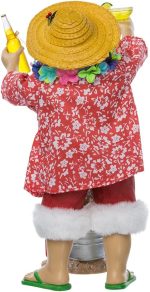 Kurt Adler Fabriche' Beach Santa, 10-Inch, Set of 2 - Image 4