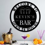 Personalized Bar Metal Sign, Custom Bar Sign for Home Bar Wall Decor | Custom Bar Name Sign, Bar Metal Wall Decor for Pub, Home Bars, Man Cave, Club, Gift for Father, Man, Bartenders - Image 6