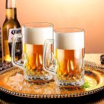 20 OZ Beer Stein Mugs, German Clear Large Tall Beer Glasses With Handle for Men, Set of 2 - Image 3