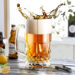 20 OZ Beer Stein Mugs, German Clear Large Tall Beer Glasses With Handle for Men, Set of 2 - Image 5