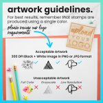 ExcelMark Custom Logo Stamp - Personalized Wood Rubber Stamp - Upload Your Own Image (2"x2") - Image 8