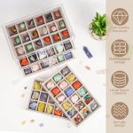 Bfttlity Acrylic Rock Display Case, 90 Grids Rock Collection Box for Kids | Clear Collection Display Cases for Stones Collectibles Gemstone Crystals Storage - Image 6