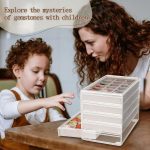 Bfttlity Acrylic Rock Display Case, 90 Grids Rock Collection Box for Kids | Clear Collection Display Cases for Stones Collectibles Gemstone Crystals Storage - Image 7
