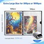 25.98"×30.31" Puzzle Binder – Space-Saving Storage Folder for 500–1000 Piece Puzzle Collection, Holds 20 Puzzles, HD Film Pockets, Birthday Gift for Mom & Grandma - Image 3