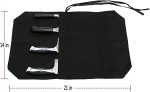HERSENT Chef's Knife Roll Bag,Portable Travel Chef Knife Case Knife Bag Carrier Storage Bag with 4 Slots Best Gift for Pro Chef or Culinary Enthusiasts Men Women - Image 3