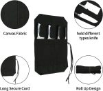 HERSENT Chef's Knife Roll Bag,Portable Travel Chef Knife Case Knife Bag Carrier Storage Bag with 4 Slots Best Gift for Pro Chef or Culinary Enthusiasts Men Women - Image 4