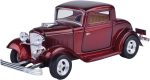 MotorMax American Classics 1932 Ford Coupe 1/24 Scale Diecast Model Car Red - Image 3