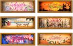 SAILINGSTORY Interchangeable Holiday Decor Shadow Box Night Light | 6 Seasonal Decor Designs, Easter Summer 4th of July Halloween Thanksgiving Christmas - Image 3