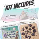 Gemstone and Fossil Dig Kit – Excavate 10 Gems and 10 Fossils, STEM Geology Set, Educational Toy, Science Kit for Kids Ages 8+ - Image 3