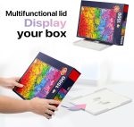 9-Pack Puzzle Sorting Trays with Lid that Doubles as a Puzzle Box Stand – 11" x 9" Stackable Trays for 1000–1500 Piece Jigsaw Puzzles, Great Gift for Adult Puzzle Lovers - Image 3
