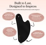 Kitsch Stainless Steel Guasha Tool for Face - Matte Black | Stainless Steel Gua Sha Facial Tools | Face Sculpting Tool and Double Chin Reducer, Neck & Lymphatic Drainage Massager - Image 5