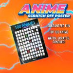 scrachit Top 100 Anime Scratch Off Poster - 23x17 - Challenge Bucket List - Image 3