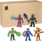 Marvel Super Hero Adventures 5-Inch Action Figure 5-Pack, Includes Captain America, Spider-Man, 5 Accessories (Amazon Exclusive) - Image 3
