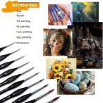 Golden Maple Detail Paint Brushes Set 10pcs Miniature Brushes for Fine Detailing & Art Painting - Acrylic, Watercolor, Oil, Models - Image 3