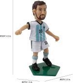 Maccabi Art Official Lionel Messi Argentina Soccer Action Figure, 4.5" Collectible with Movable Arms & Head, Display Stand - Image 3