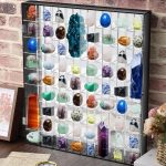 Cinnvoice Rock Display Case 72 Grids,Black Border,Square | Adjustable Acrylic Display Case, Crystal Organizer for Collectible, with Built-in Mirrored, Magnetic Door, Wall Mount - Image 5