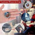 Santa Claus Sleigh Commemorative Coin - Merry Xmas Elk Snowy Village Token - Happy New Year Funny Celebration Keepsake Collection Gifts for Family Friends - Image 8