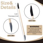 30 Pcs Sanding Sticks Double End Matchsticks Sanding Twigs Fine Detailing Polishing Sticks for Plastic Models Wood Hobby, 120/280 Grit, 5.4 x 0.3 Inch - Image 3