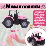 Toyland® 1:24 Scale Pink Remote Control Tractor Toy with Lights & USB Charging - Rechargable Battery Included - Indoor and Outdoor Farm Play Vehicle - Image 4