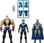 ​Mattel DC Premier Series 3-Pack, 6.5in Batman & Nightwing Vs Bane | Set with 3 Action Figures & Batons & Oversized Gauntlets, Super Heroes and Super-Villain Play (Amazon Exclusive) - Image 4