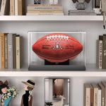 KKU Football Display Case, Acrylic Football Case Display Case Autographed Football Holder, No Assembly Required Football Display Box with Removable Built-in Football Display Stand - Image 4