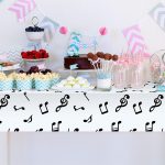 Tatuo 6 Pieces 108 x 54 Inch Music Themed Party Decorations Disposable Musical Notes Tablecloth Plastic Table Cover Birthday Jazz Rock Party Decoration Supplies - Image 5