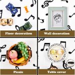 Tatuo 6 Pieces 108 x 54 Inch Music Themed Party Decorations Disposable Musical Notes Tablecloth Plastic Table Cover Birthday Jazz Rock Party Decoration Supplies - Image 6