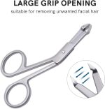 Professional Scissor Tweezers with Handles | Stainless Steel, Larger Grabbing Surface Area, Precision Eyebrow Tweezers, for Women and Men Facial Hair, No Hair Breakage - Image 5