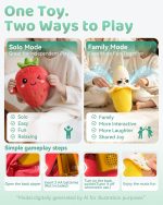 Sensory Toys, Interactive Music Plush Toy with Dual Play Modes, Soft Fruit Plush Toy Human Touch Sensors, Music Sensory Toy for Multiplayer Christmas Birthday，3pcs B - Image 4