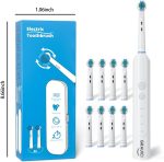 Deep Clean Rechargeable Electric Powered Toothbrush, Rechargeable Electric Toothbrush with 8 Brush Heads,Pressure Sensor to Protect Gums - Image 5