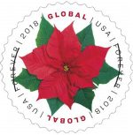 Global Poinsettia 1 Sheet of 10 International First Class Forever US Postage Stamps Mail Holiday Celebration Flower (10 stamps) - Image 3