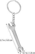 Garneck 5Pcs Mini Repair Tool Keychain Set: Metal Tiny Wrench Hammer Pliers Spanner Key Chains Pocket Wrench Pendant Utility Keyring Gift for Men Women - Image 6